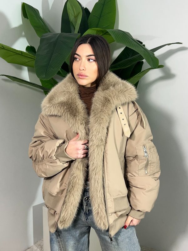 PARKA BOMBER BEIGE